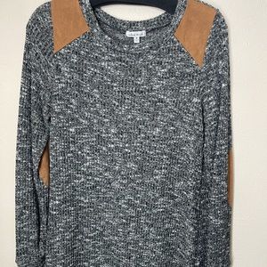 White Birch Long-sleeve Shirt with Elbow and Shoulder Pattern